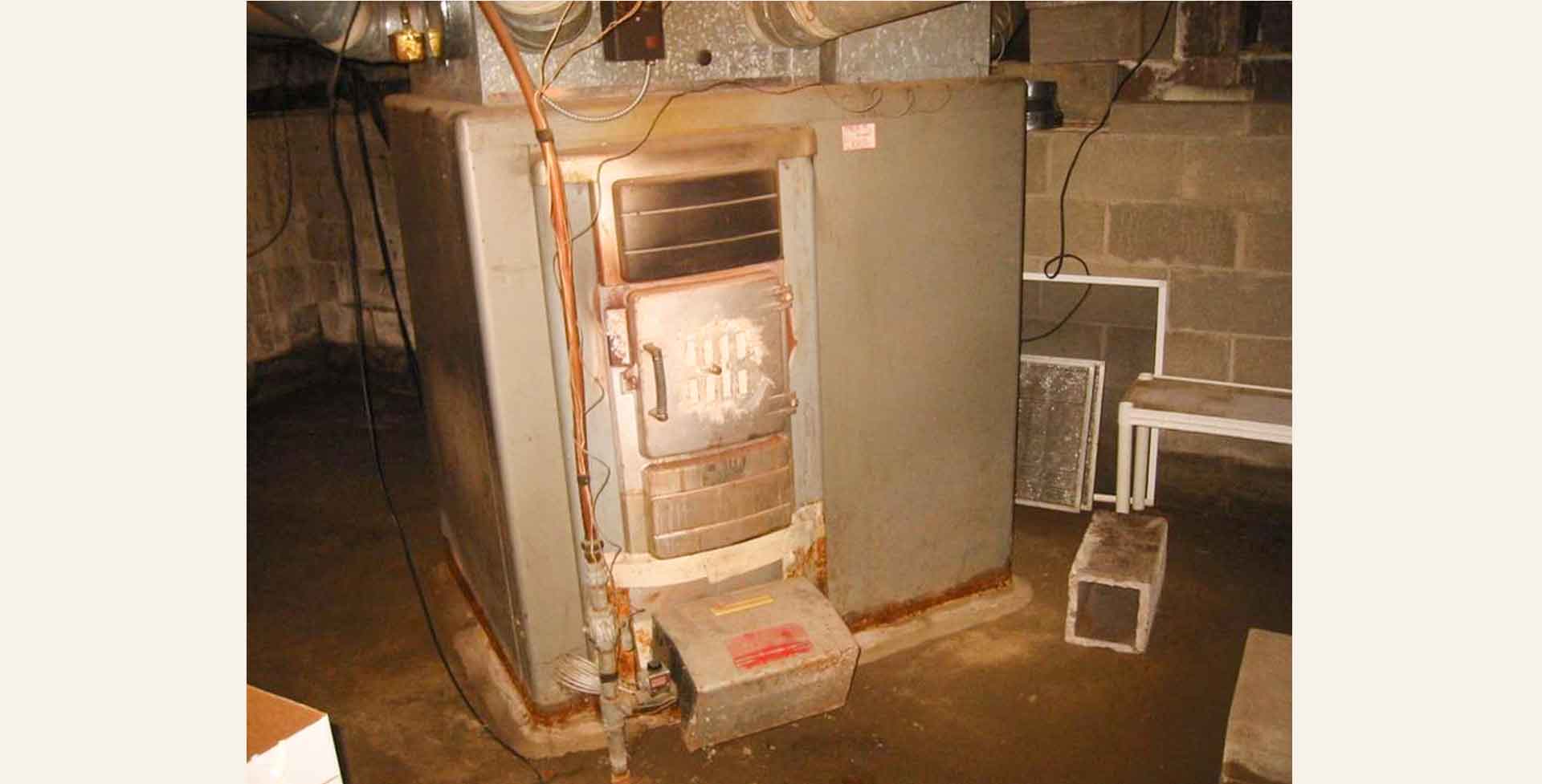 photo of an old furnace